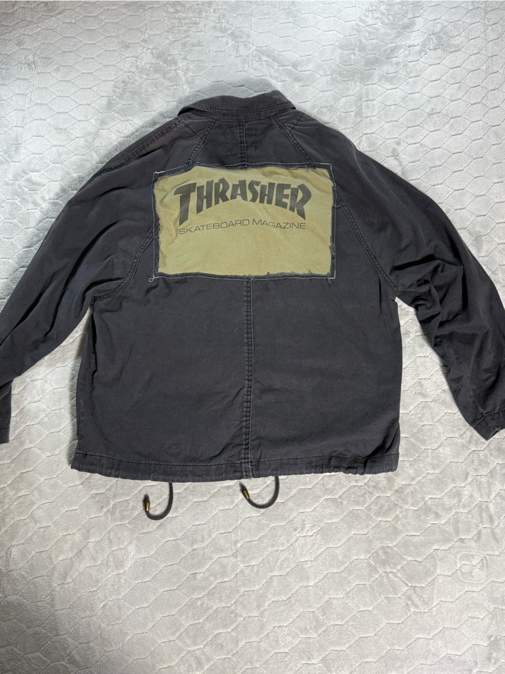 Life Is‎ Good Utility Field Jacket Womens M Gray Thrasher Skate Streetwear